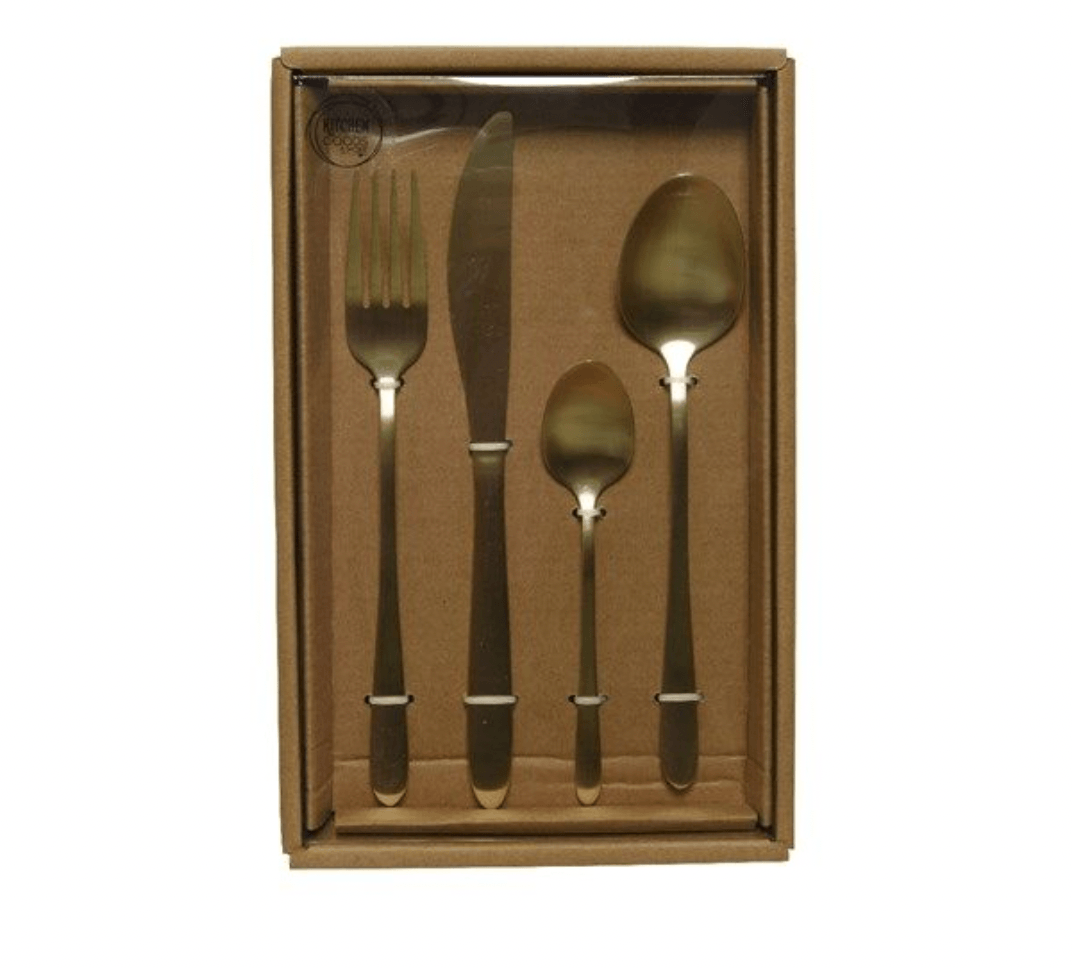 Servizio/set di posate 16pz in acciaio inox dorate Kaemingk - Brico Sapiens - L' evoluzione del fai da te Servizio/set di posate 16pz in acciaio inox dorate Kaemingk - Brico Sapiens - L' evoluzione del fai da te